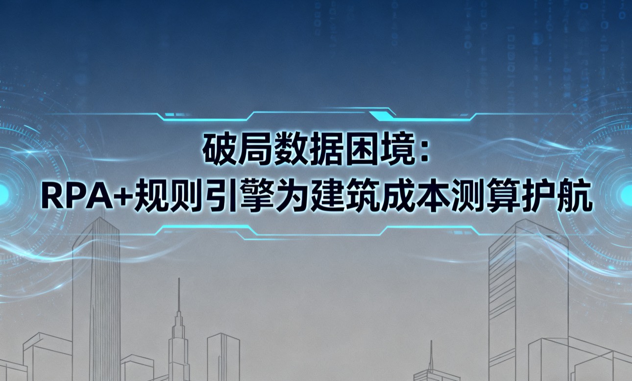 破局数据困境：RPA+规则引擎为建筑成本测算护航