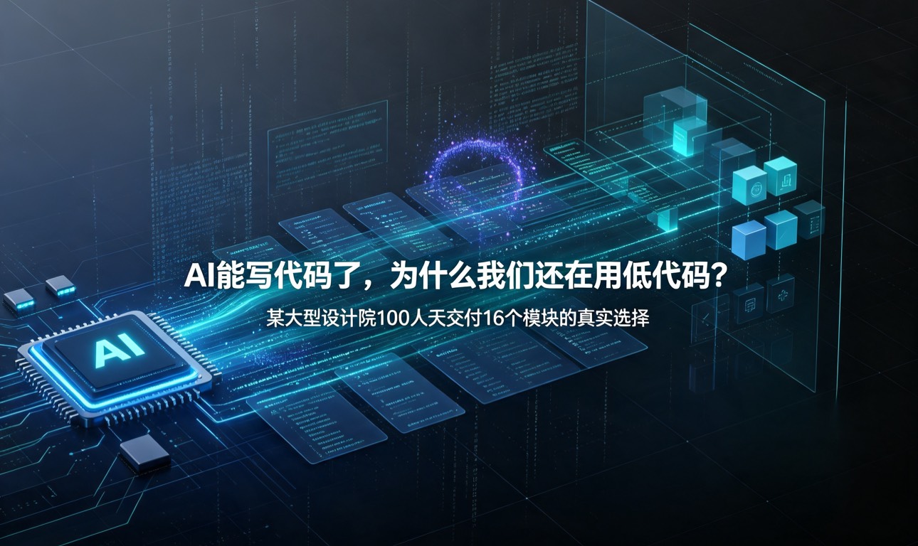 AI能写代码了，为什么我们还在用低代码？——某大型设计院100人天交付16个模块的真实选择